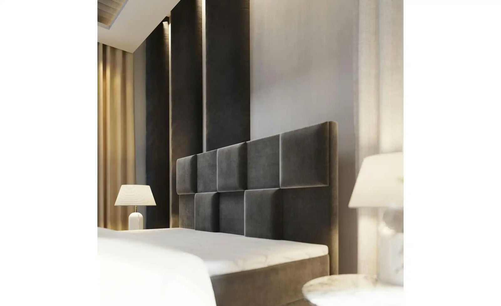MASSENO Boxbett mit Bettkasten Prata ¦ grau ¦ Maße (cm): B: 160 H: 98 Betten