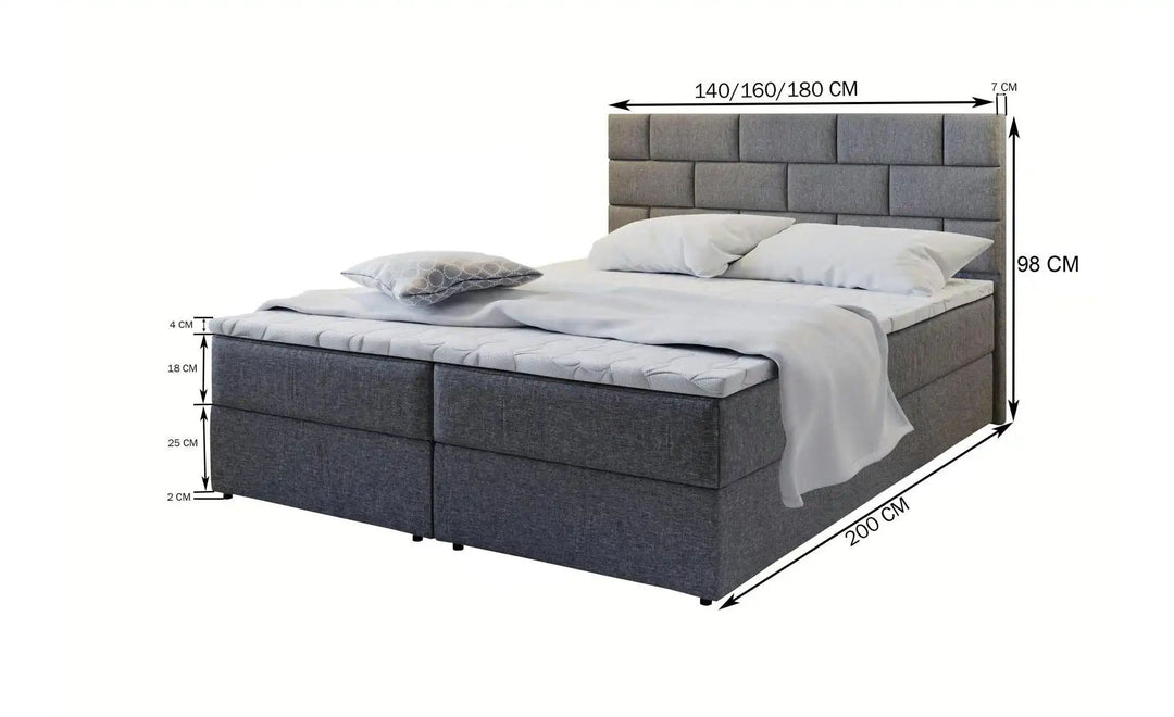 MASSENO Boxbett mit Bettkasten Kerlo ¦ braun ¦ Maße (cm): B: 180 H: 98 Betten