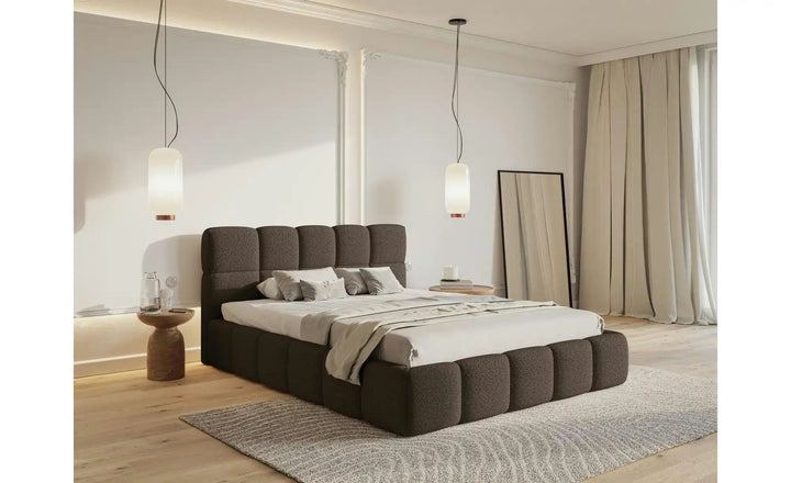Selsey Polsterbett mit Bettkasten Cloudy ¦ braun ¦ Maße (cm): B: 220 H: 96 Betten