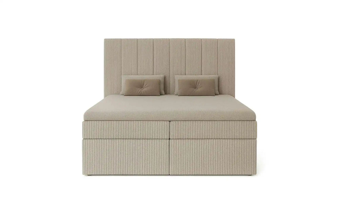 Boxbett mit Stauraum Cord Nero Box ¦ beige ¦ Maße (cm): B: 122 H: 124 Betten
