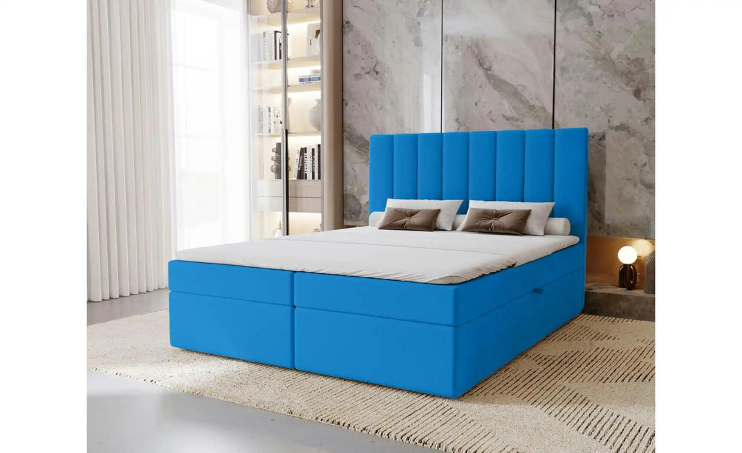 Boxbett mit Stauraum Nelia ¦ blau ¦ Maße (cm): B: 122 H: 124 Betten