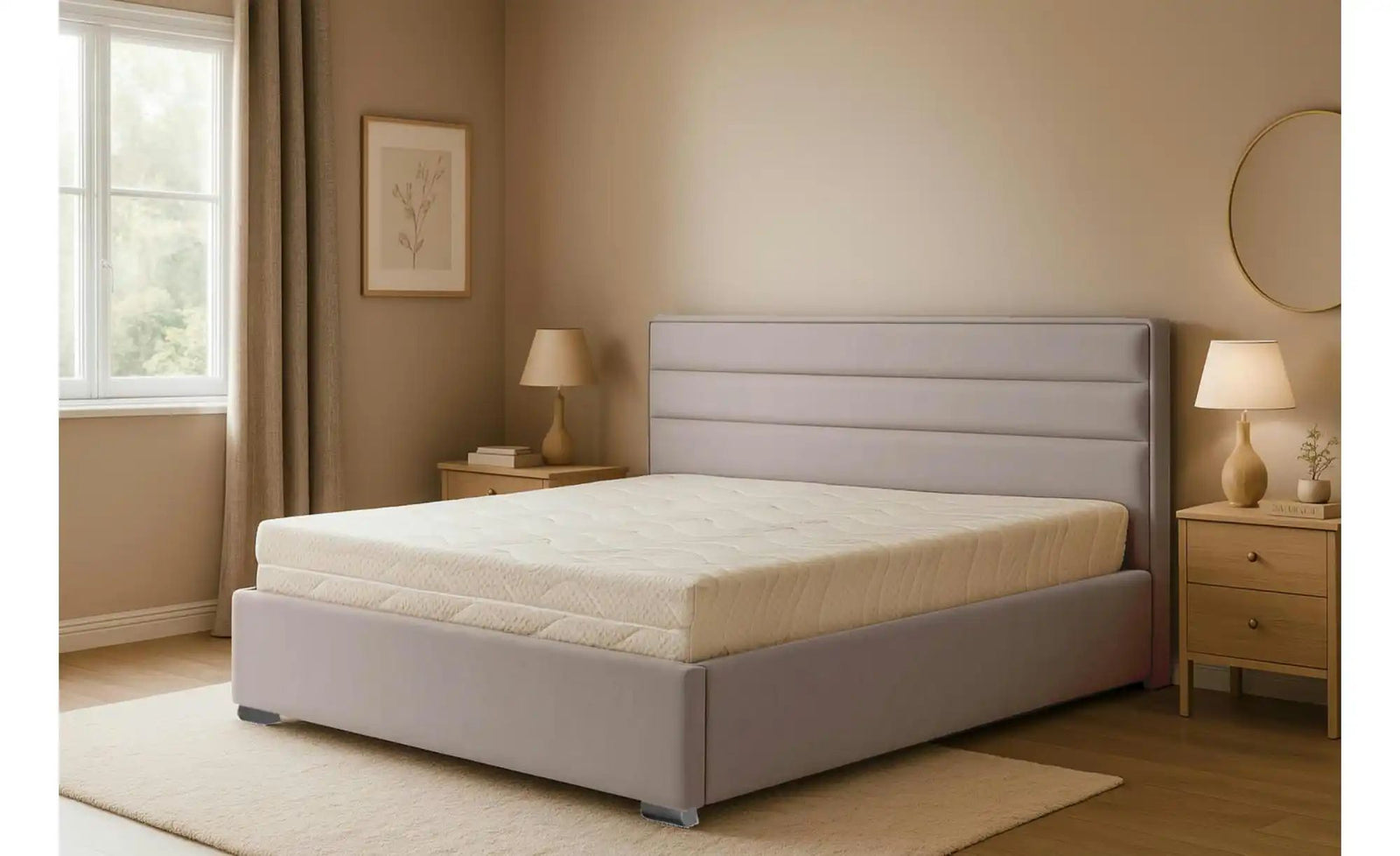 Polsterbett mit Bettkasten Cezar ¦ beige ¦ Maße (cm): B: 160 H: 110 Betten