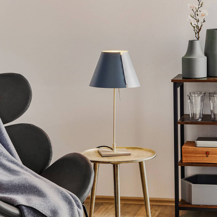 Luceplan Costanzina Tischleuchte alu, betongrau