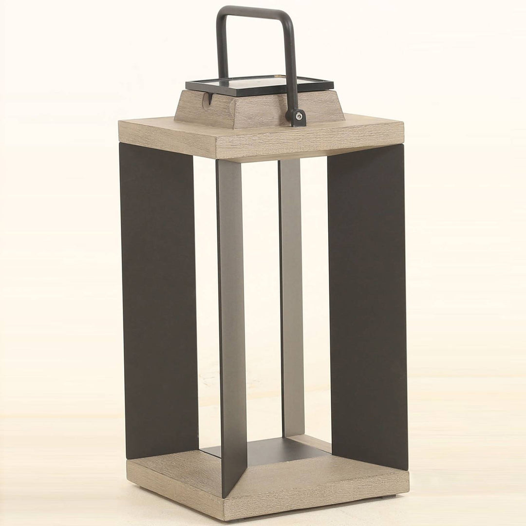 Solarlaterne Teckalu, Duratek/Alu schwarz, 45,5cm