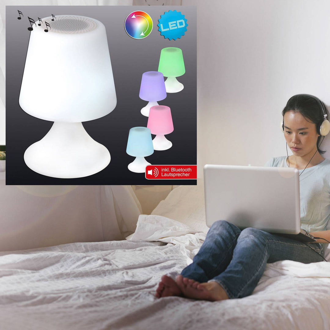 LED-Dekoleuchte Curbi mit Bluetooth-Lautsprecher