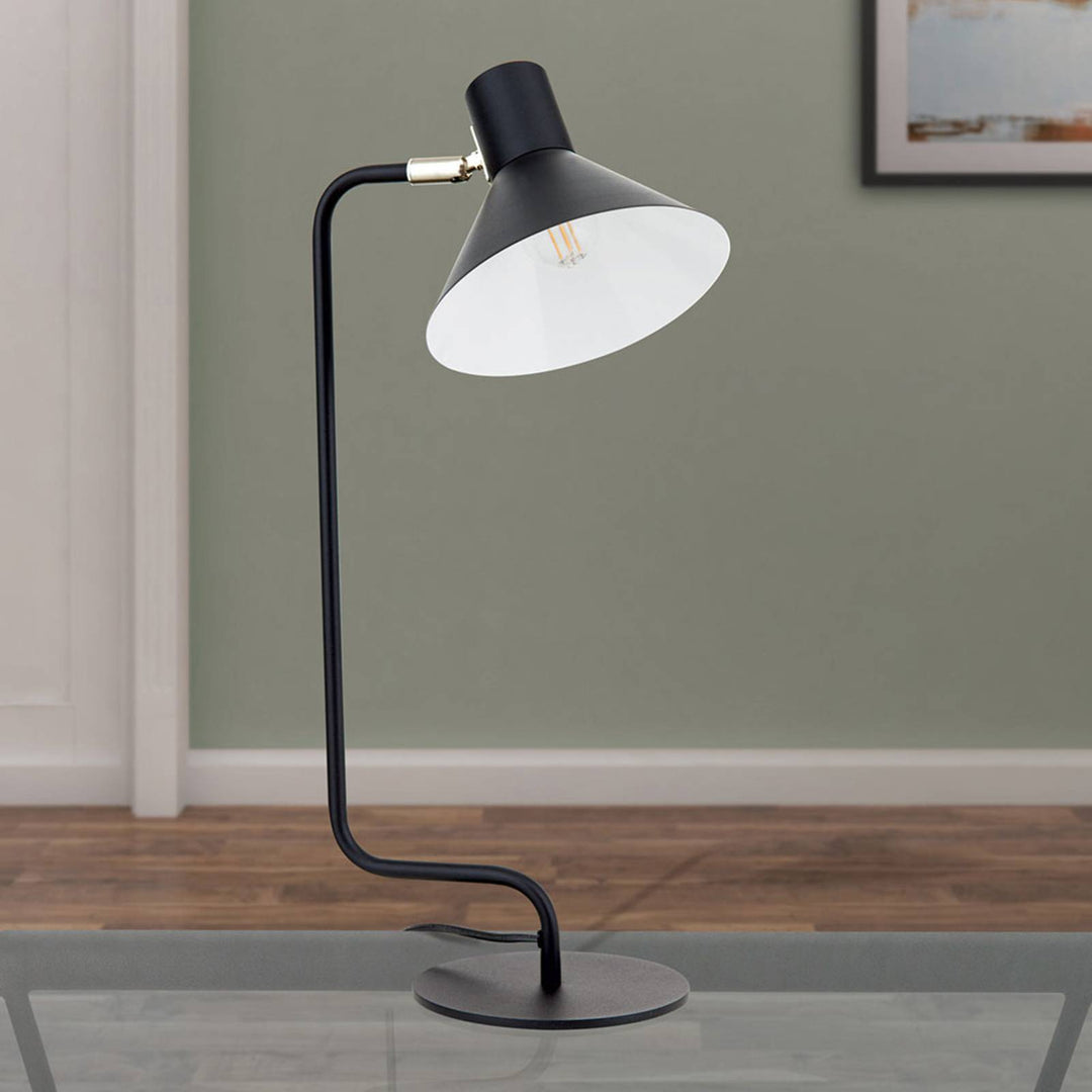 Schreibtischlampe Viktoria Kopf verstellb. schwarz