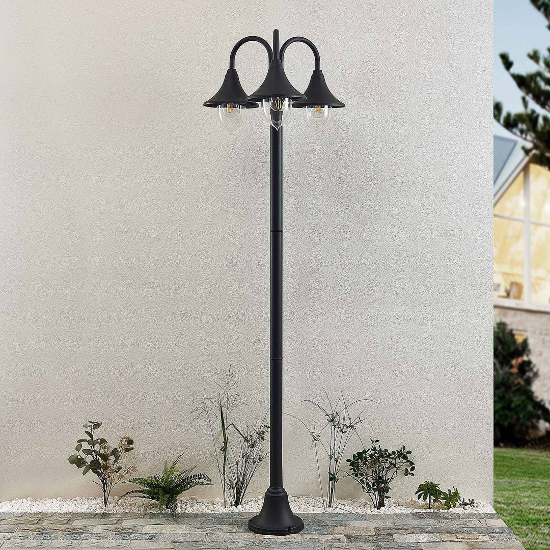 Lindby Mastleuchte Edric, Höhe 215 cm, anthrazit, Aluminium