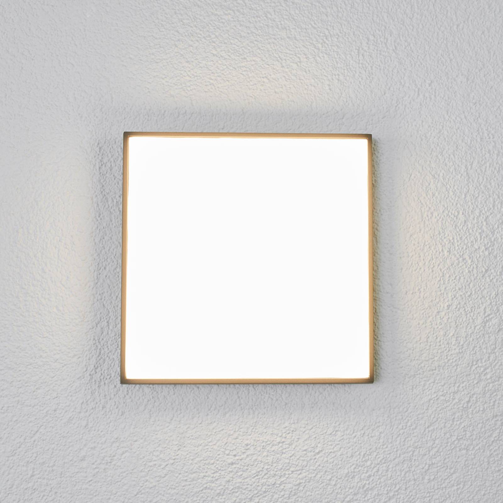 Lucande LED-Außendeckenleuchte Amra, 30 cm, eckig, anthrazit