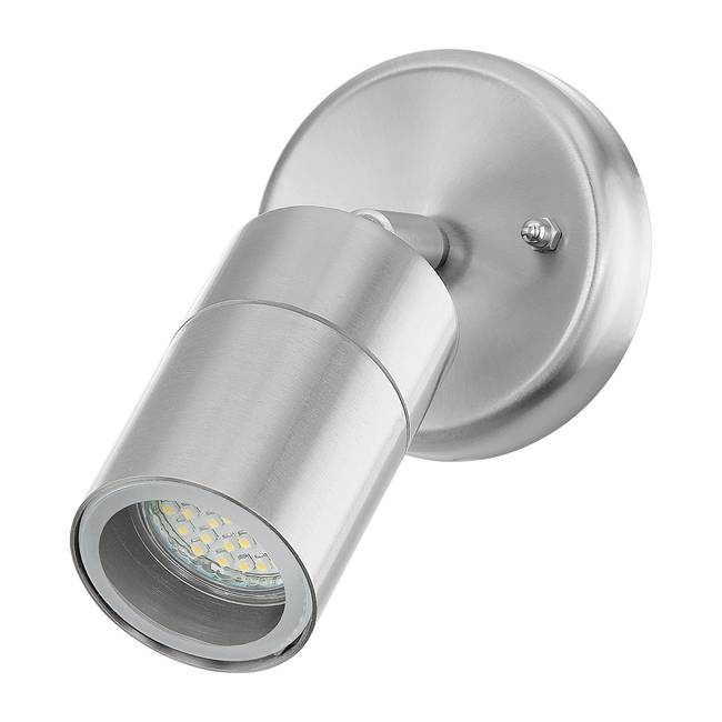 LED-Außenstrahler Spot 3 x 10 x 17cm Silber