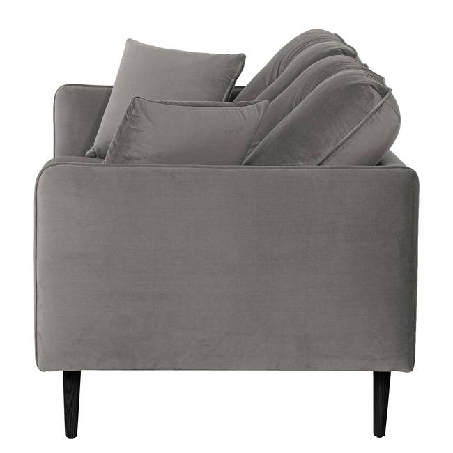 Sofa Pigna 3-Sitzer Grau/Lichtgrau Samt Ravi 208 x 86 x 94cm Skandi