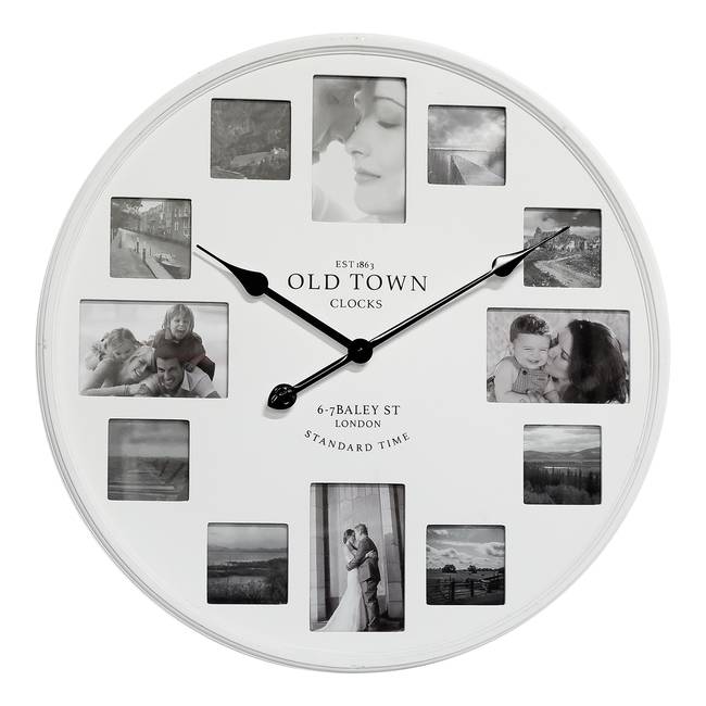 Wanduhr Villetelle Kunststoffgehäuse Ø 60cm Weiß