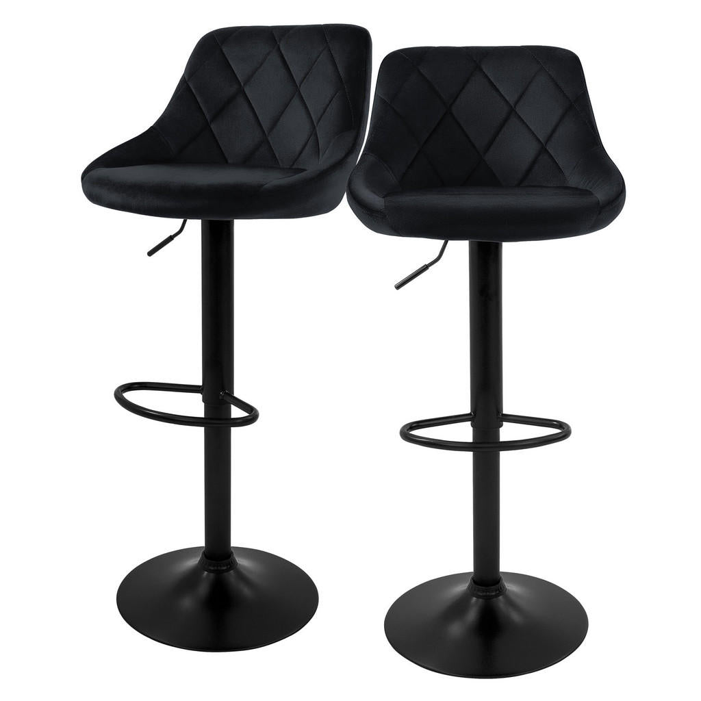 Ml-Design Barhocker, Schwarz, Metall, 37x106x47 cm, Ess