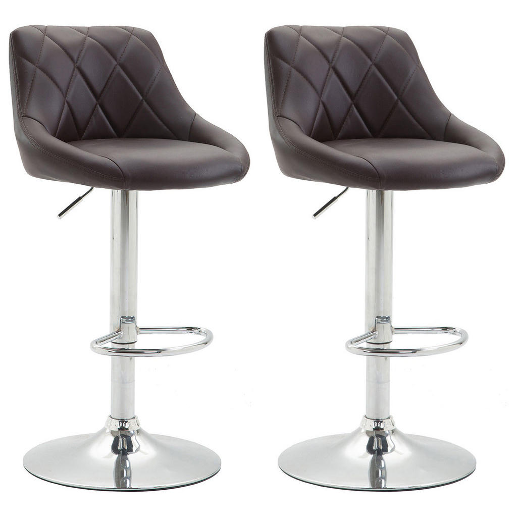 CLP Barhocker, Braun, Metall, 46x83x49 cm, Esszimmer, B