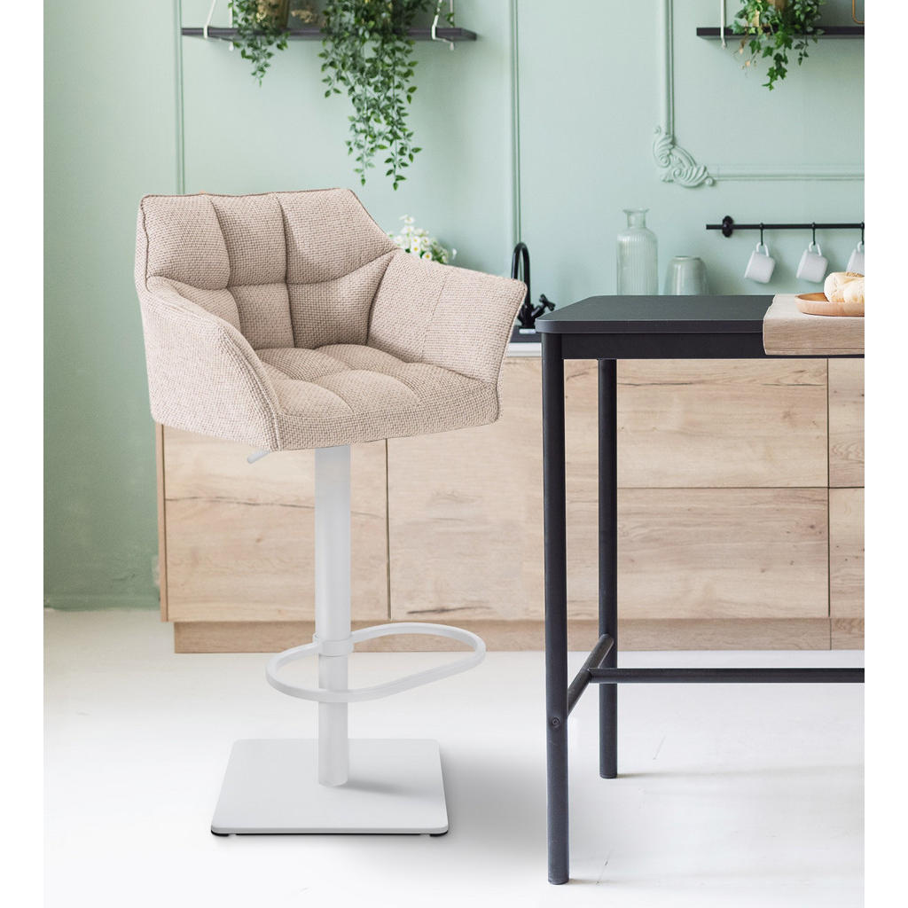 CLP Barhocker, Creme, Metall, 64x88x45 cm, Esszimmer, B