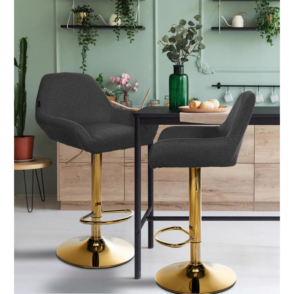 CLP Barhocker, Schwarz, Metall, 51x89x52 cm, Esszimmer,