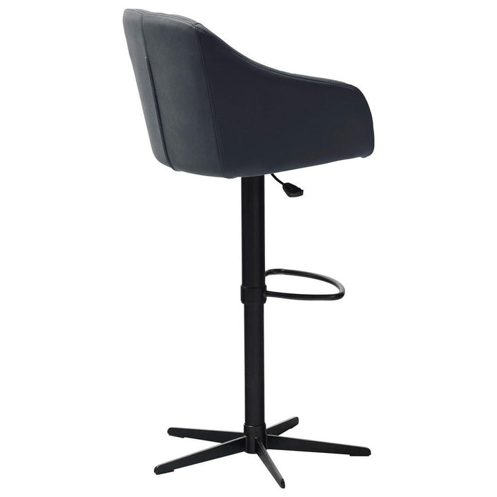 Cassando Barhocker, Blau, Schwarz, Metall, Leder, Echtl