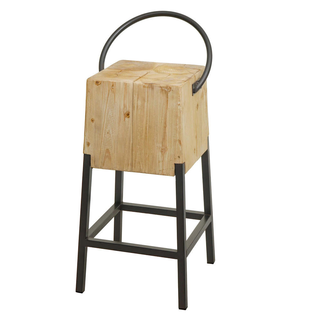 MCW Barhocker, Braun, Holz, Tanne, 40x93x41 cm, Esszimm