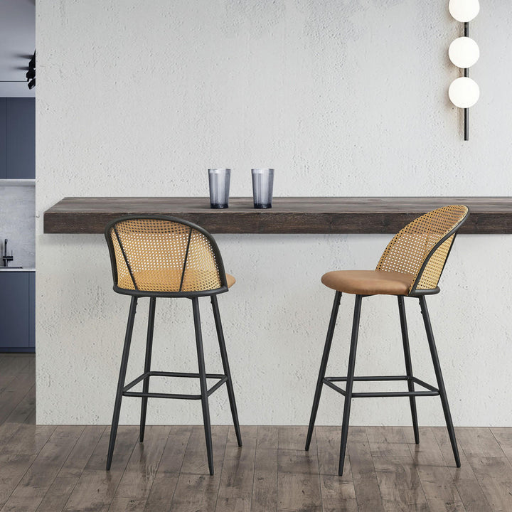 [en.casa] Barhocker, Braun, Metall, 44x102x63 cm, Esszi