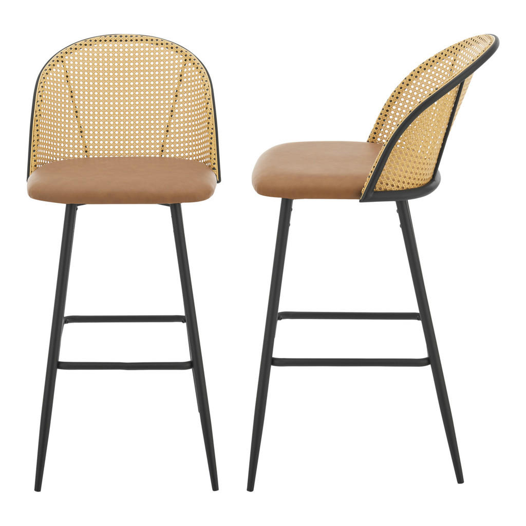 [en.casa] Barhocker, Braun, Metall, 44x102x63 cm, Esszi