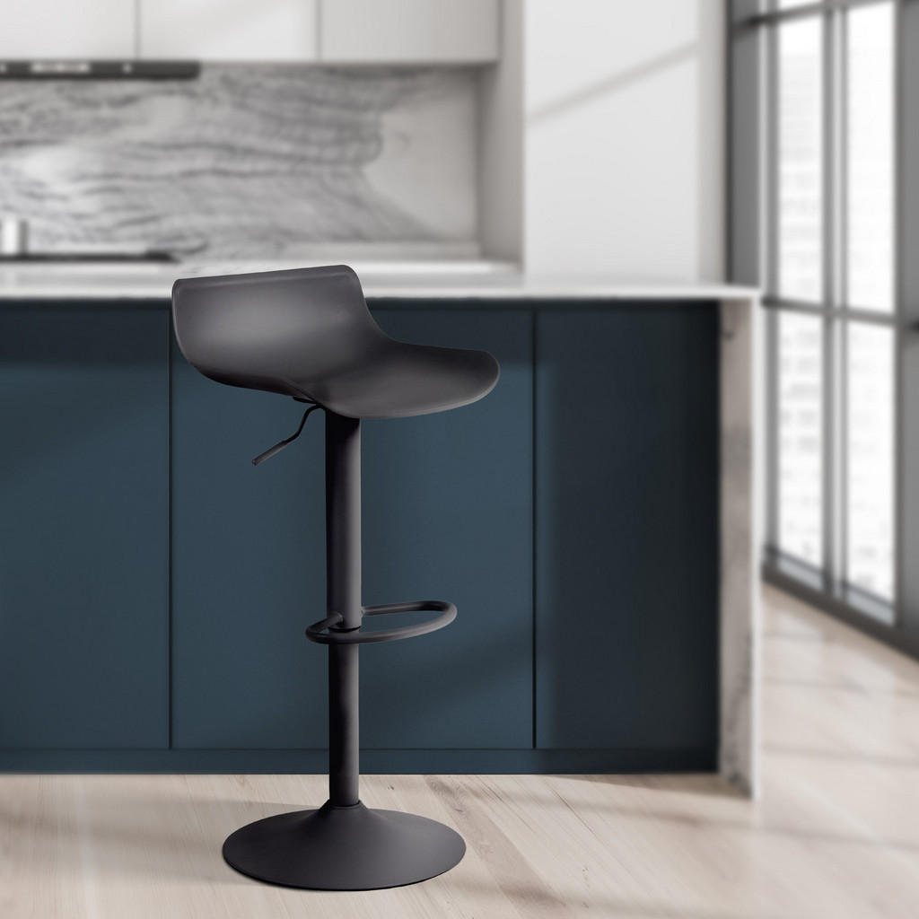 CLP Barhocker, Schwarz, Metall, 43x69x44 cm, Esszimmer,