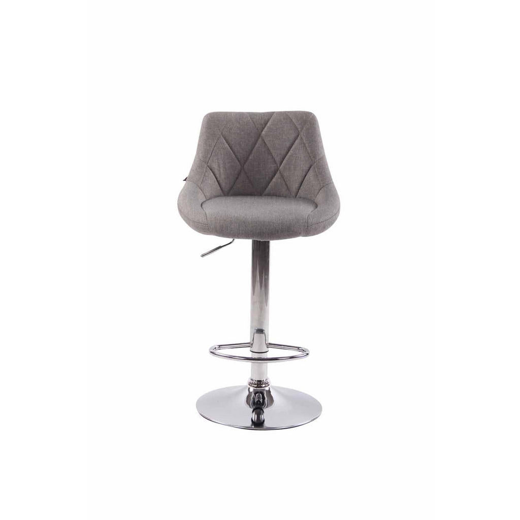 TPFLiving Barhocker, Grau, Metall, Rundrohr, 46x100x49