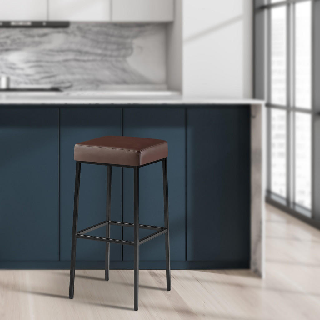 CLP Barhocker, Braun, Metall, 37x83x37 cm, Esszimmer, B