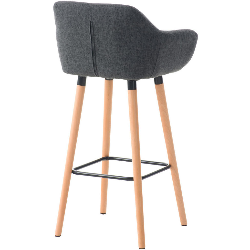 CLP Barhocker, Dunkelgrau, Holz, 55x99x46 cm, Esszimmer