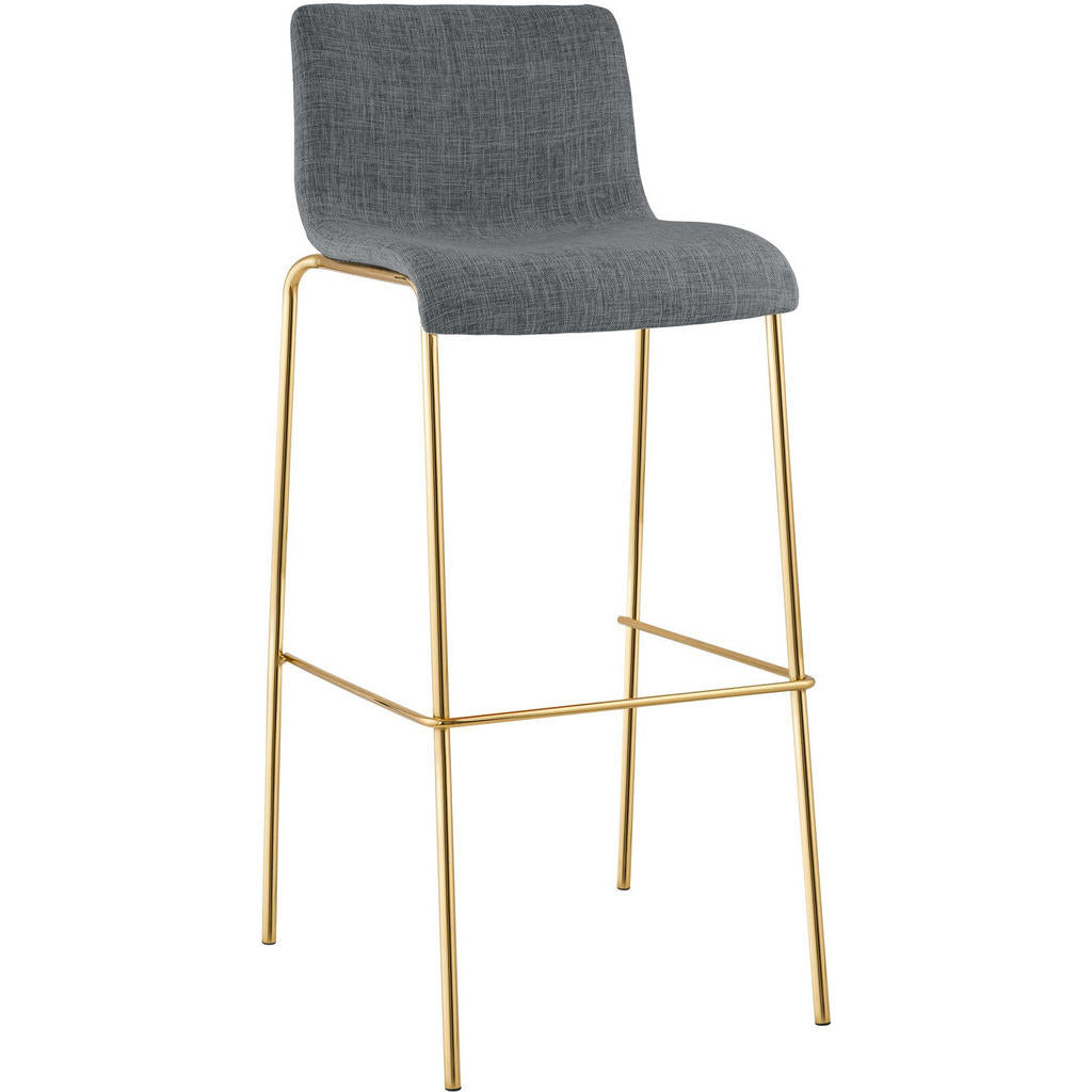 CLP Barhocker, Hellgrau, Metall, 43x100x48 cm, Esszimme