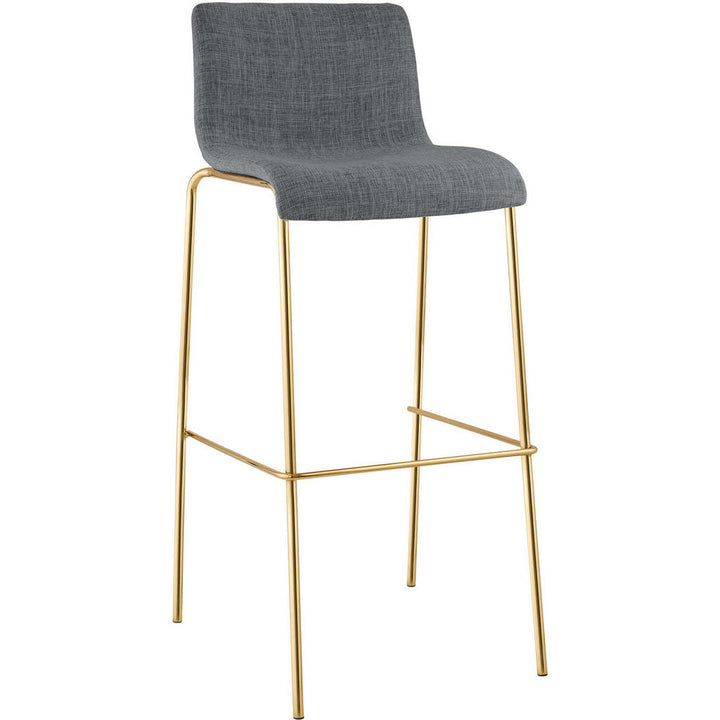 CLP Barhocker, Hellgrau, Metall, 43x100x48 cm, Esszimme