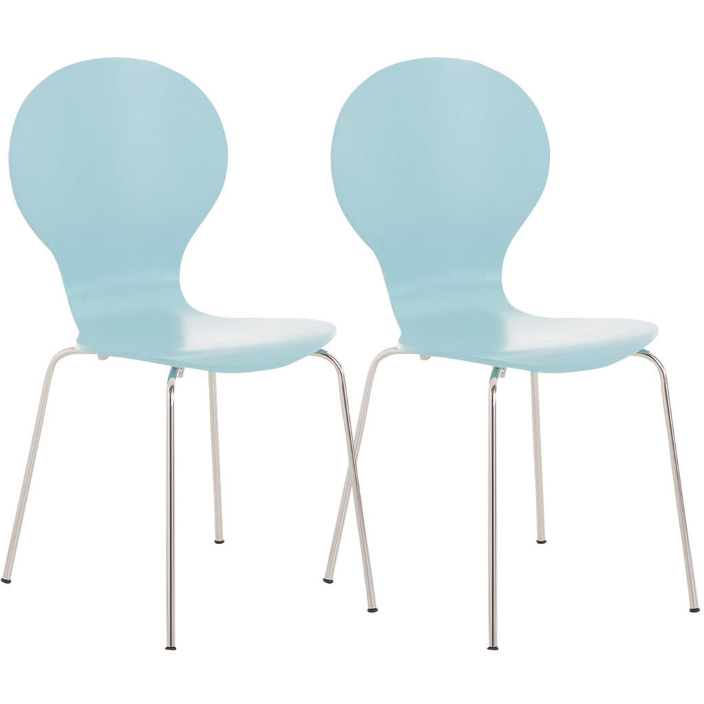 CLP Besucherstuhl, Hellblau, Metall, 43x86x45 cm, Arbei