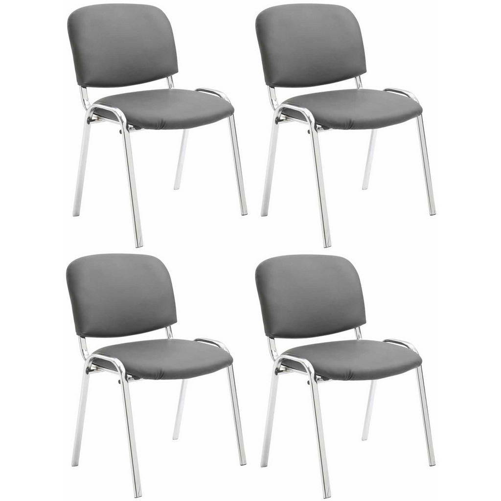 CLP Besucherstuhl, Grau, Metall, 54x79x48 cm, Arbeitszi