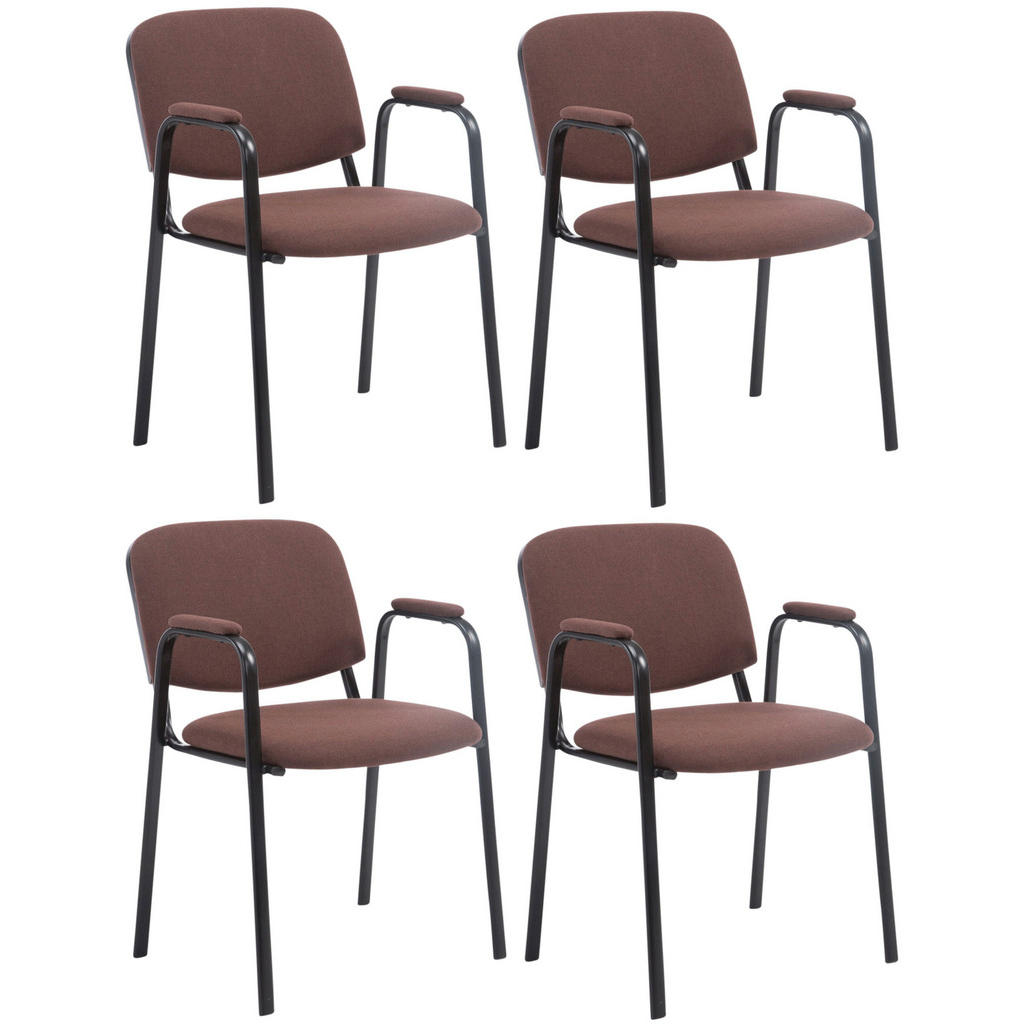 CLP Besucherstuhl, Braun, Metall, 53x79x55 cm, Arbeitsz