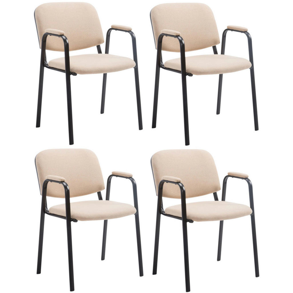 CLP Besucherstuhl, Creme, Metall, 53x79x55 cm, Arbeitsz