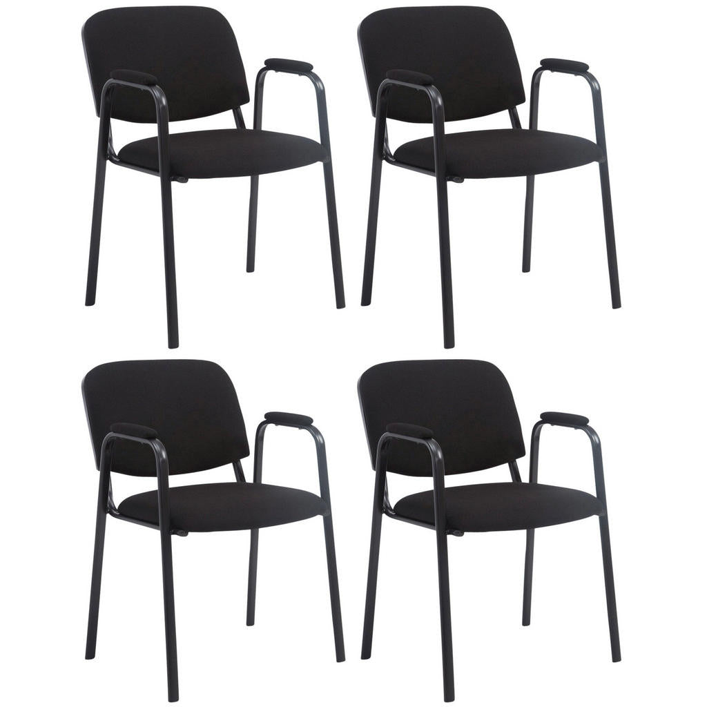 CLP Besucherstuhl, Schwarz, Metall, 53x79x55 cm, Arbeit