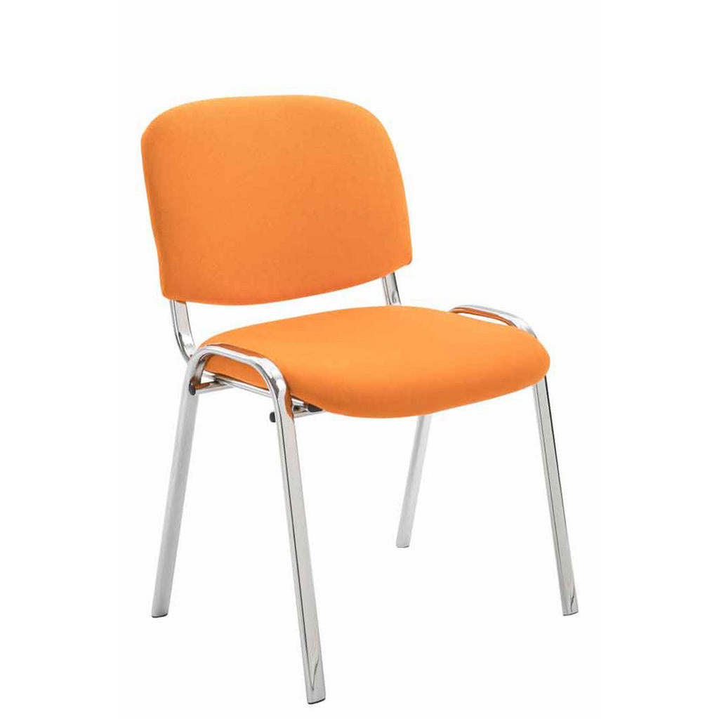 TPFLiving Besucherstuhl, Orange, Metall, 53x83x53 cm, A