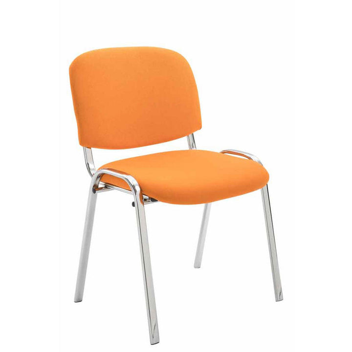 TPFLiving Besucherstuhl, Orange, Metall, 53x83x53 cm, A
