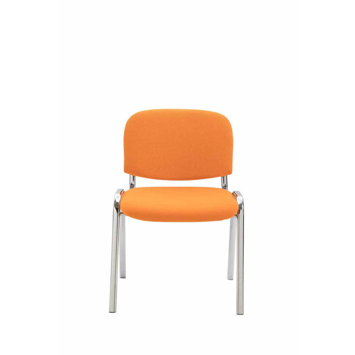 TPFLiving Besucherstuhl, Orange, Metall, 53x83x53 cm, A