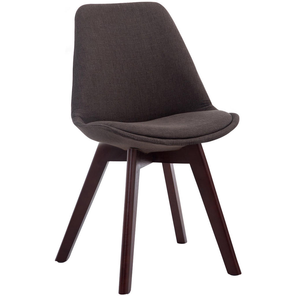 Deluke Besucherstuhl, Dunkelgrau, Textil, 48x84x55 cm,