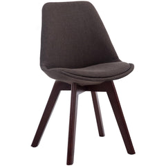 Deluke Besucherstuhl, Dunkelgrau, Textil, 48x84x55 cm,