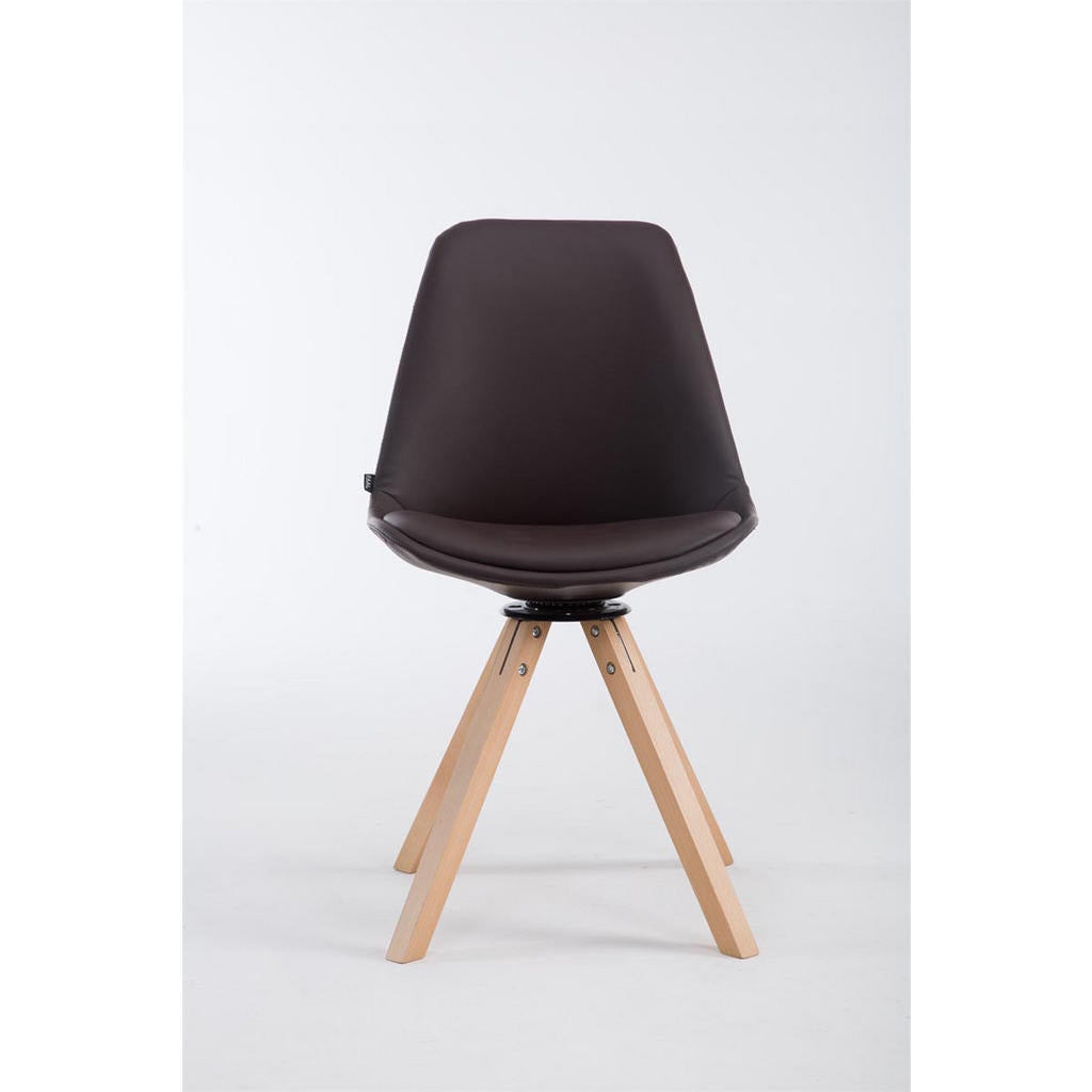 Deluke Besucherstuhl, Braun, Leder, 48x84x56 cm, Arbeit