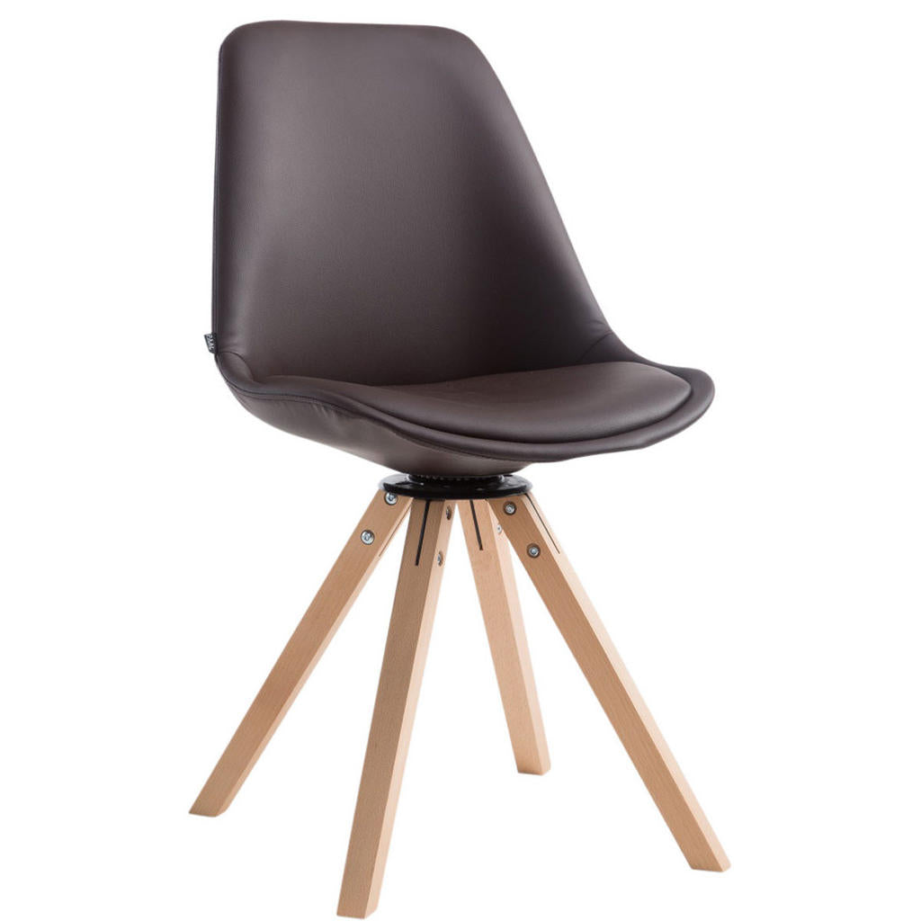 Deluke Besucherstuhl, Braun, Leder, 48x84x56 cm, Arbeit