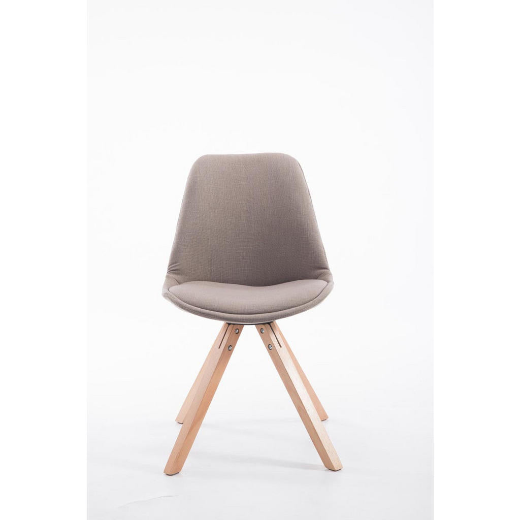 Deluke Besucherstuhl, Taupe, Textil, 48x84x56 cm, Arbei