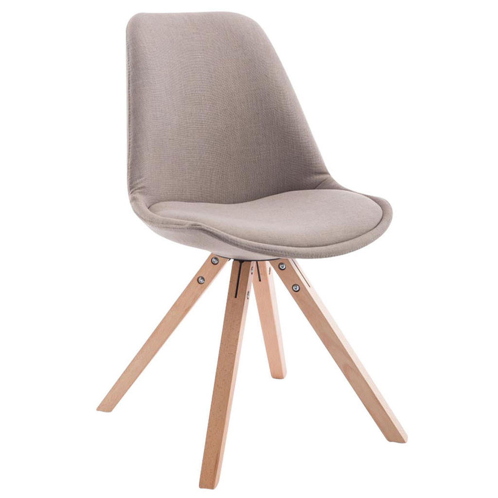 Deluke Besucherstuhl, Taupe, Textil, 48x84x56 cm, Arbei