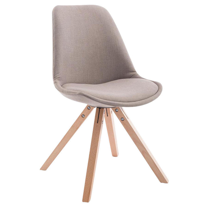 Deluke Besucherstuhl, Taupe, Textil, 48x84x56 cm, Arbei