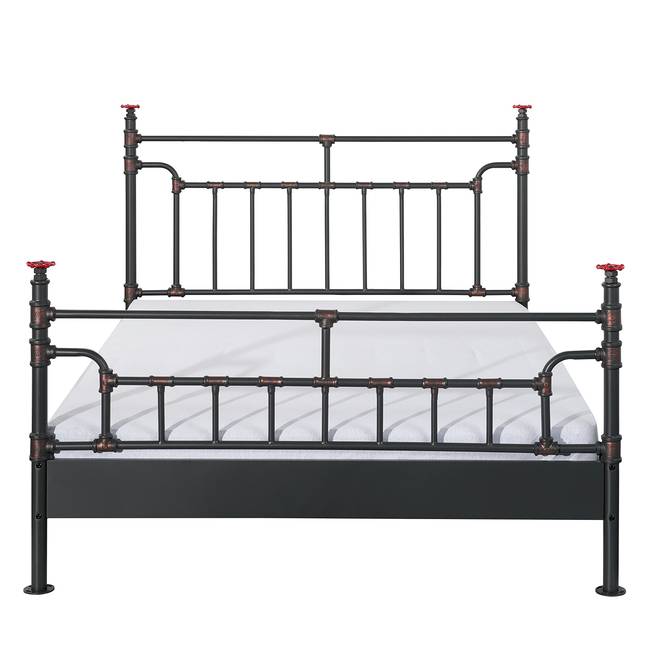 Bett Water Pipe 140 x 200cm Schwarz