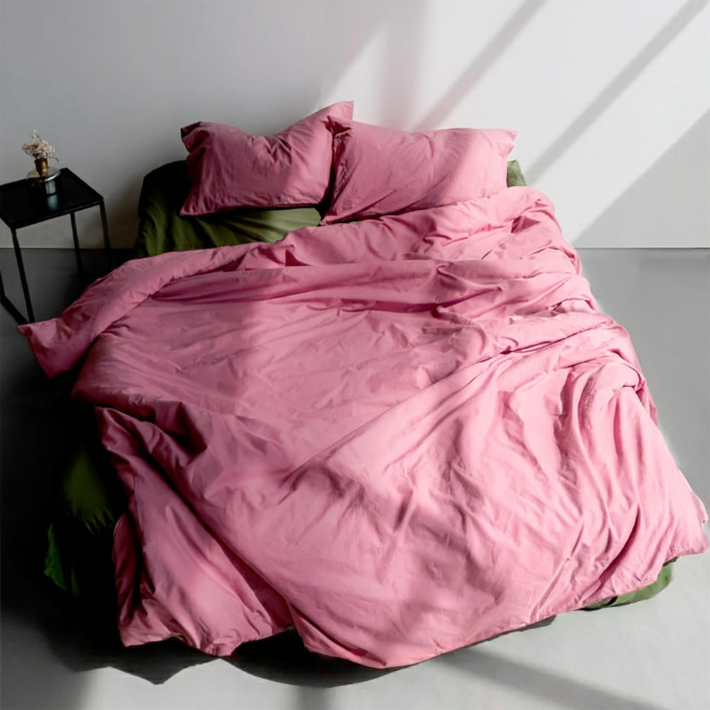 Happy Friday Bettbezug, Magenta, Textil, Grafikmuster,