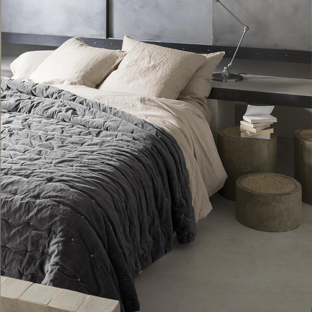 Vivaraise Bettüberwurf, Grau, Textil, 240x260 cm, Schla
