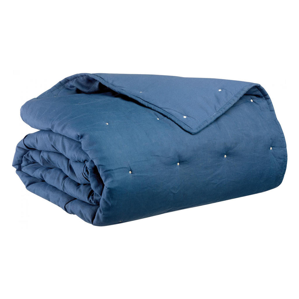 Vivaraise Bettüberwurf, Dunkelblau, Textil, 240x260 cm,