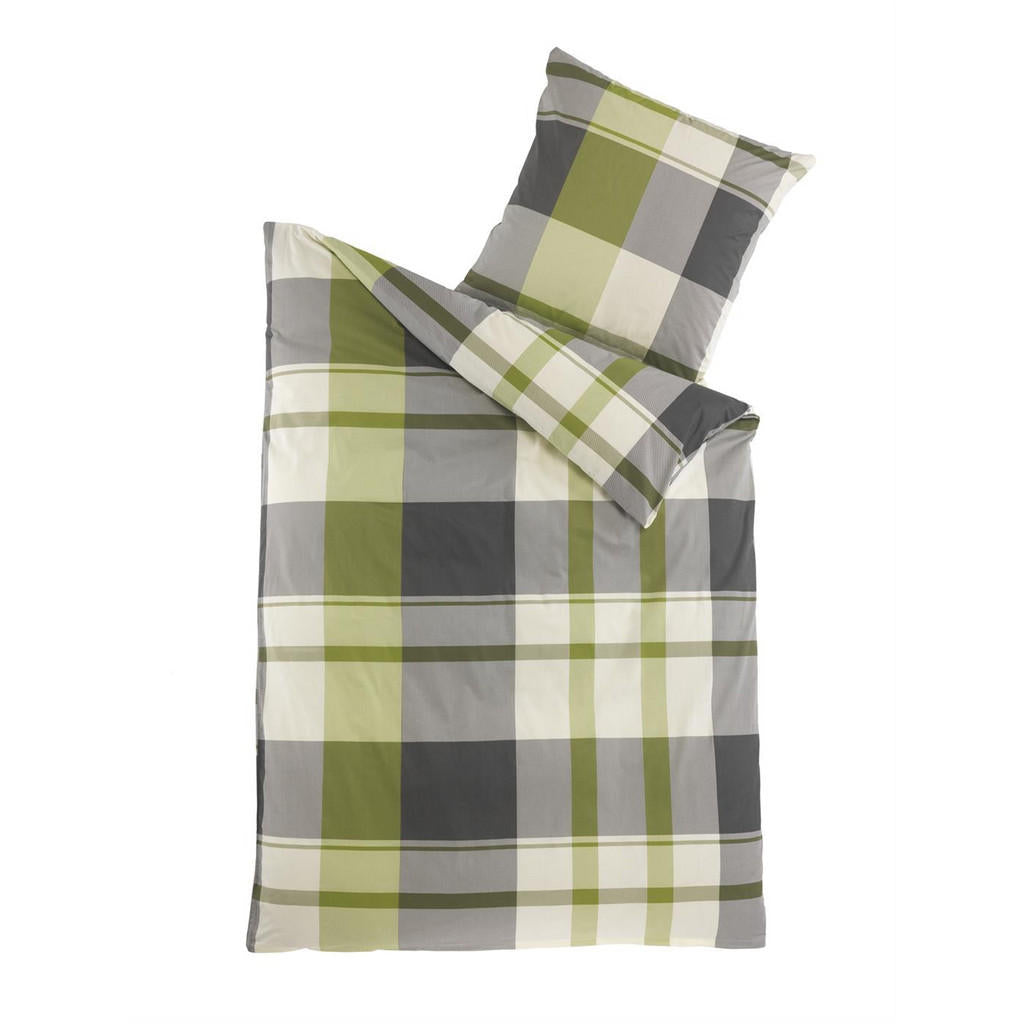 Carpe Sonno Bettwäsche, Grün, Textil, Kariert, Füllung: