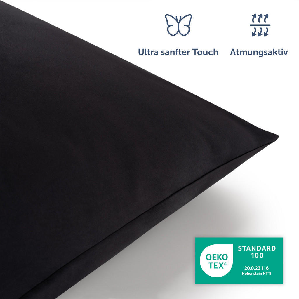 Blumtal Bettwäsche, Schwarz, Textil, Rechteckig, 240x22